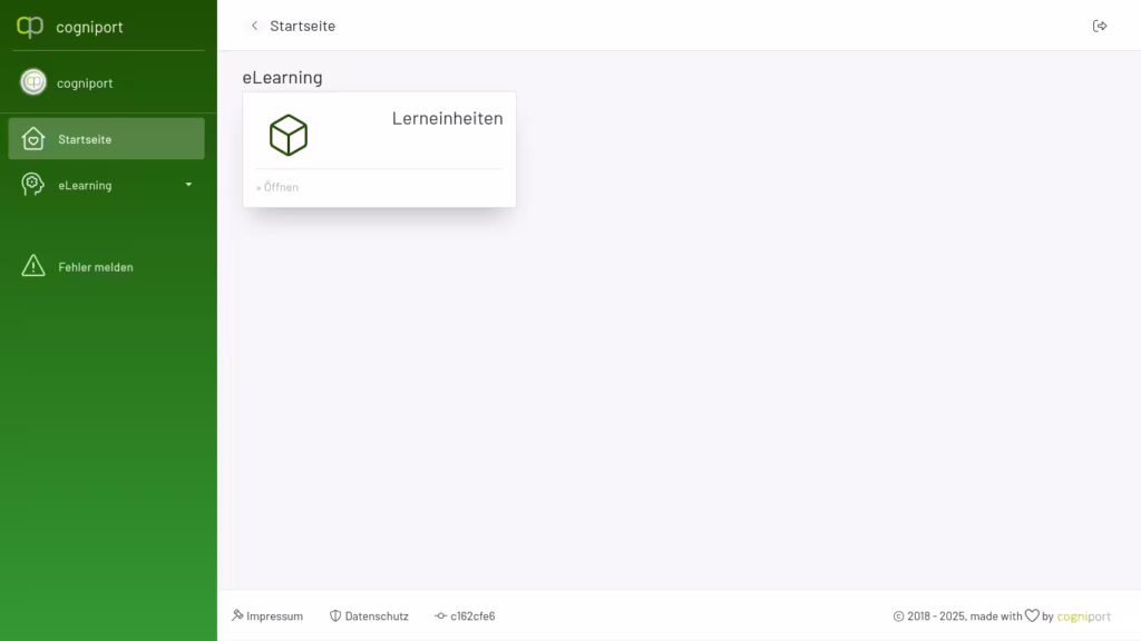 Der Startbildschirm vom Bildungsportal