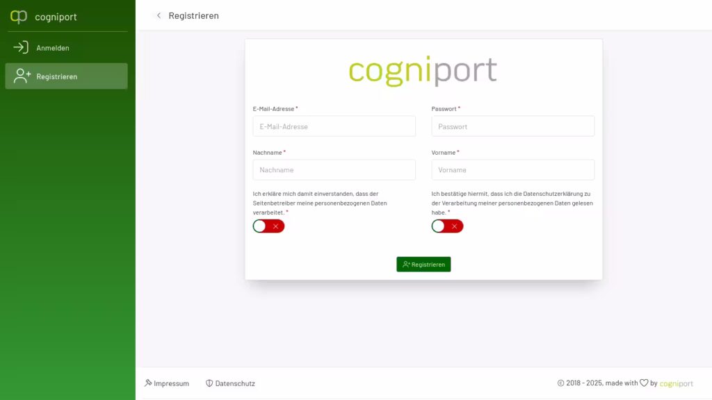 Registrierung Bildungsportal
