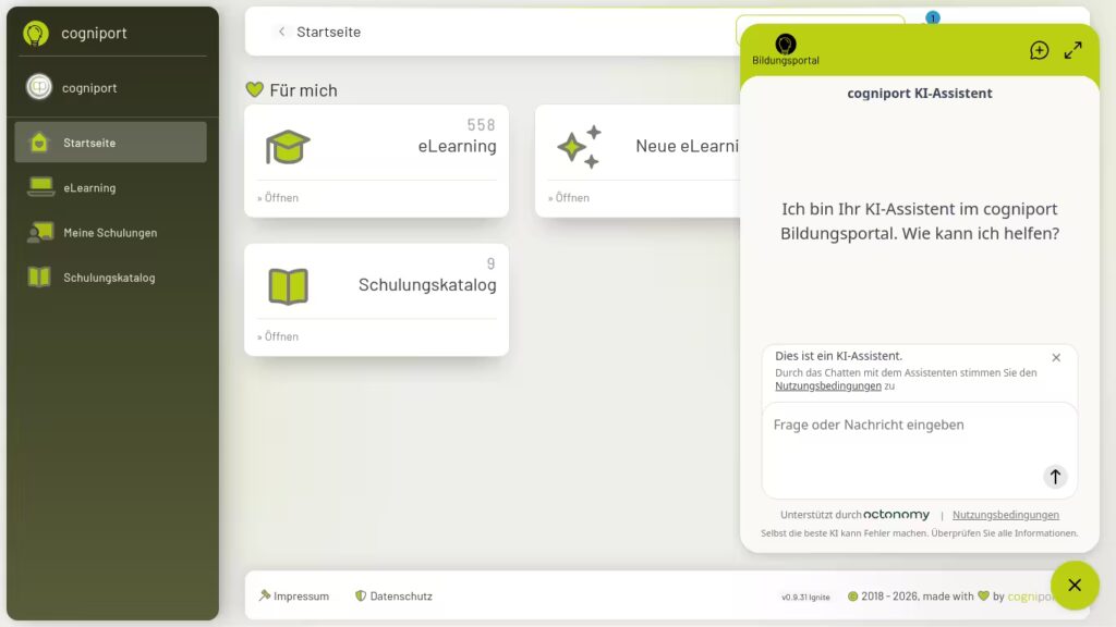 Chatbot im Bildungsportal